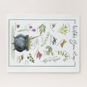 ヴィンテージモダンハロウィーンカードロンレシピ1 ジグソーパズル (横)