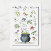 ヴィンテージモダンハロウィーンカードロンレシピ1 フードラベル (シングルラベル)