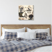 ヴィンテージモダンハロウィーンガーデン キャンバスプリント (インサイチュ (寝室))