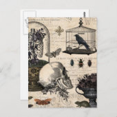 ヴィンテージモダンハロウィーンガーデン ポストカード (正面/裏面)