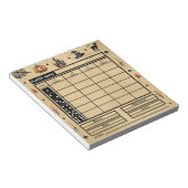 ヴィンテージモダンハロウィーンテーマバンコスコアパッド ノートパッド (アングル)