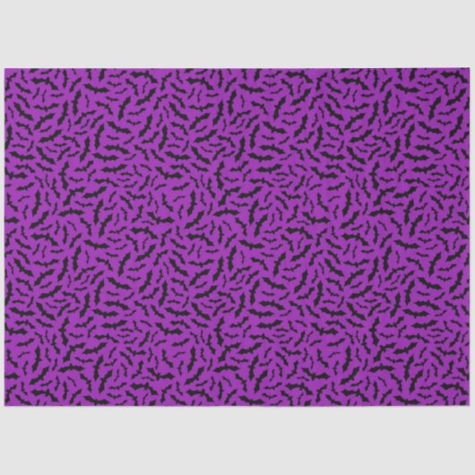 ヴィンテージモダンハロウィーンパープルこうもり 薄葉紙 (正面)