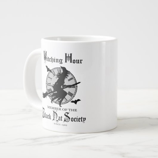 ヴィンテージモダンハロウィーン魔女 ジャンボコーヒーマグカップ (正面左)