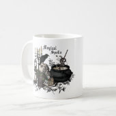 ヴィンテージモダンハロウィーン魔女BREW コーヒーマグカップ (正面左)