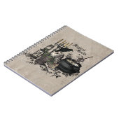 ヴィンテージモダンハロウィーン魔女BREW ノートブック (左側)