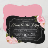 ヴィンテージモダンバラシャルボードバカヘロレットパーティー 招待状 (正面/裏面)