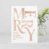 ヴィンテージモダンバラ金ゴールドタイポグラフィ 案内状 (スタンド正面)