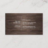 ヴィンテージモダンバラ金ゴールドダークウッドのサンロゴ 名刺 (裏面)