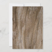 ヴィンテージモダンバーンウッドの国のメイ結婚ン・ジャー 招待状 (裏面)