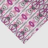 ヴィンテージモダンパターンピンクホワイトパープルデコパージュ 薄葉紙 (詳細)