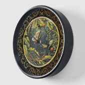 ヴィンテージモダンビー&バタフライinスパイダーくもの巣 壁時計 (傾斜)