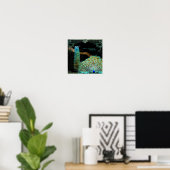 ヴィンテージモダンピーコックウエレガントォールアート ポスター (ホームオフィス)