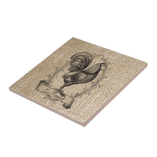 ヴィンテージモダンファームチキンカフランスのントリー タイル (側面)