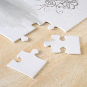 ヴィンテージモダンファームハウスホワイトガーデン ジグソーパズル (側面)