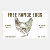 ヴィンテージモダンフパーソナライズされたァームの所有者の名前(ブラウン) 長方形シール (正面)