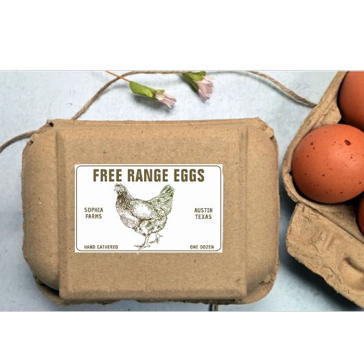 ヴィンテージモダンフパーソナライズされたァームの所有者の名前(ブラウン) 長方形シール