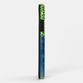 ヴィンテージモダンフローラと緑のヒョウのプリントスキン Case-Mate iPhoneケース (裏面/右)