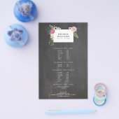 ヴィンテージモダンフローラのChalkboard Designer上のモチーフ チラシ (シングル)