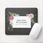 ヴィンテージモダンフローラのChalkboard Designer上のモチーフ マウスパッド (マウス)