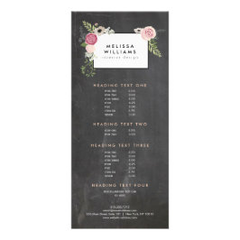 ヴィンテージモダンフローラのChalkboard Designer上のモチーフ ラックカード