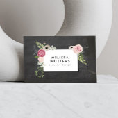 ヴィンテージモダンフローラのChalkboard Designer上のモチーフ 名刺