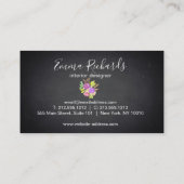 ヴィンテージモダンフローラインテリア設計者 名刺 (裏面)