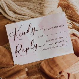 ヴィンテージモダンフローラウェディングRSVPカード 出欠カード