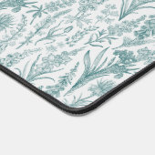 ヴィンテージモダンフローラグリーンワイルドフラワー名前をカスタムする デスクマット (コーナー)