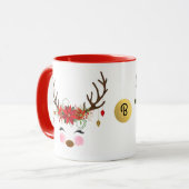 ヴィンテージモダンフローラトナディアホリデお洒落ー マグカップ (正面左)