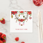 ヴィンテージモダンフローラトナディアホリデーパーティー スタンダードカクテルナプキン (インサイチュ)