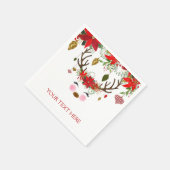 ヴィンテージモダンフローラトナディアホリデーパーティー スタンダードカクテルナプキン (角)