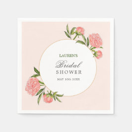 ヴィンテージモダンフローラブライダルシャワーカクテルナプキ スタンダードカクテルナプキン