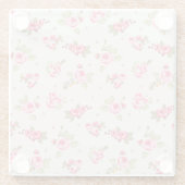 ヴィンテージモダンフローラホームデコールガラスコースター ガラスコースター (裏面)