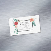 ヴィンテージモダンフローラモチーフ マグネット名刺 (インサイチュ)