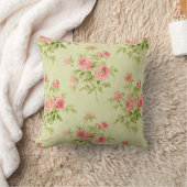 ヴィンテージモダンフローラ人気があるバラ クッション (ブランケット)