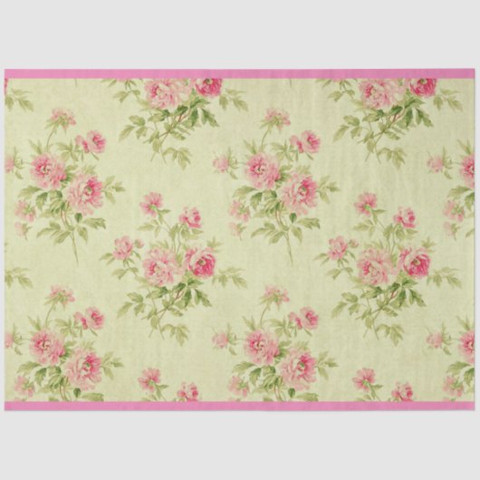 ヴィンテージモダンフローラ人気があるバラ 薄葉紙 (正面)