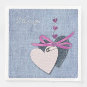 ヴィンテージモダンフローラ紙ディナーナプキンズ (正面)