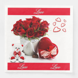 ヴィンテージモダンフローラ紙ディナーナプキンズ