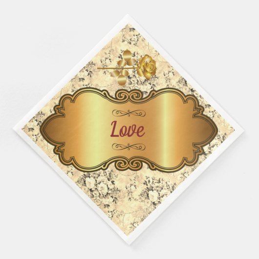 ヴィンテージモダンフローラ紙ディナーナプキンズ (コーナー)