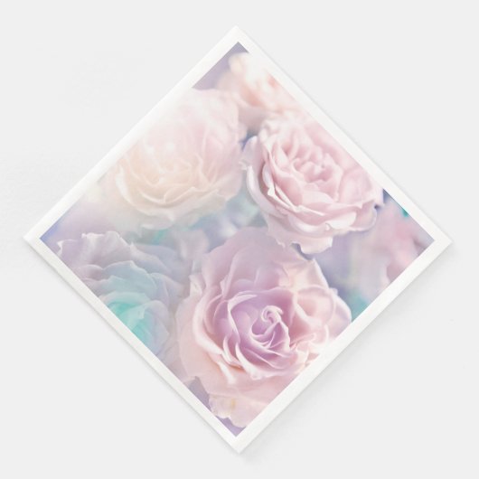 ヴィンテージモダンフローラ紙ディナーナプキンズ (コーナー)