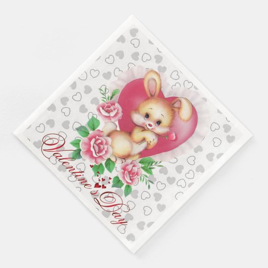 ヴィンテージモダンフローラ紙ディナーナプキンズ (コーナー)