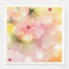 ヴィンテージモダンフローラ紙ディナーナプキンズ