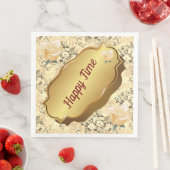 ヴィンテージモダンフローラ紙ディナーナプキンズ (インサイチュ)