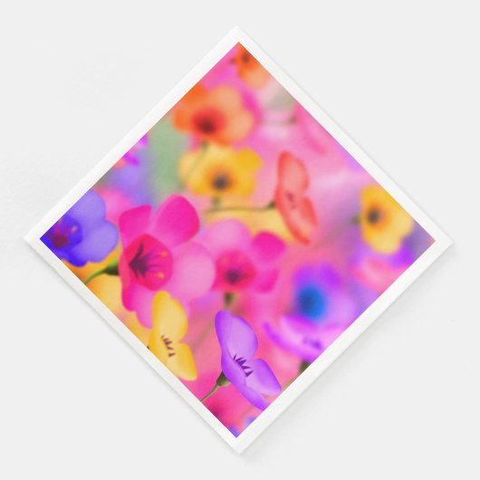 ヴィンテージモダンフローラ紙ディナーナプキンズ (コーナー)