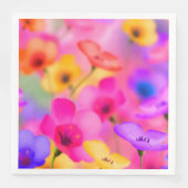 ヴィンテージモダンフローラ紙ディナーナプキンズ (正面)