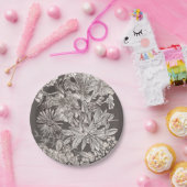 ヴィンテージモダンフローラ素朴結婚アイボリー ペーパープレート (パーティー)