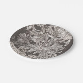 ヴィンテージモダンフローラ素朴結婚アイボリー ペーパープレート (アングル)