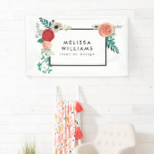 ヴィンテージモダンフローラMotifバナー 横断幕 (インサイチュ)