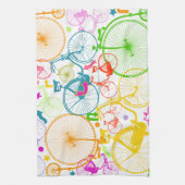 ヴィンテージモダンブライトカラーネオンパターン キッチンタオル (縦)