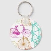 ヴィンテージモダンブライトカラーネオンパターン キーホルダー (裏面)